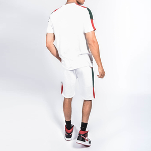 Ensemble T-shirt et short en coton blanc pour homme, décontracté, été, tricoté, séchage rapide, respirant, tenue 2 pièces - Product Image 2