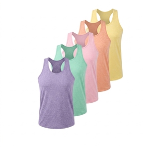 Apex crest Apparel Men Solid Knitted Mesh O-Neck <b>Singlets</b> Quick Dry Breathable 100% Polyester <b>Running</b> Tank Tops Casual Stringers - Product Image 2