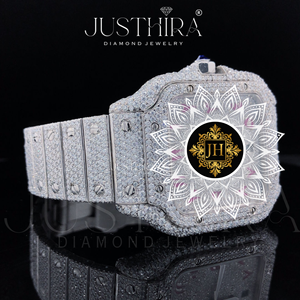 Reloj de Cuarzo Premium con Fecha Automática, Diamantes, Diseño Único, Caja y Correa de Acero Inoxidable, Esfera con Números Arábigos Rosados, Edición Limitada - Product Image 3