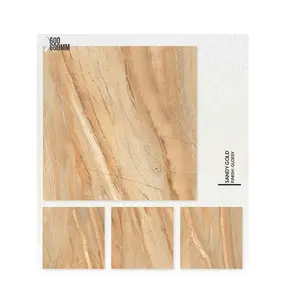 Wood Look High Glossy double loading digital printed porcelain vitrified tiles 600X600 mm square porcelain tiles for floor