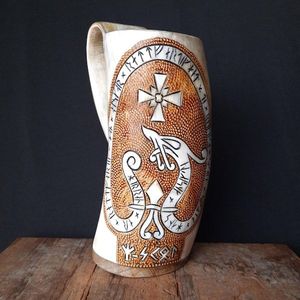 buffalo horn mugs buffalo horn drinking mugs hand made mugs eco friendly 100% natural <b>drinkware</b> <b>accessories</b> - Product Image 6