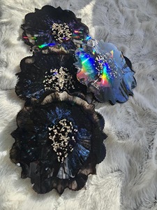 Customized Resin <b>Coaster</b> Eco-Friendly Reusable Luxury Design Style Round Pattern <b>Coasters</b> <b>Drink</b> Use Home Wedding Table - Product Image 3