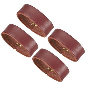 Anillos para Servilletas de Cuero Ecológico de Alta Calidad para Decoración de Mesa de Hotel, Reutilizables y Duraderos, Accesorios de Comedor - Product Image 1