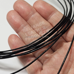 Cordón de Cuero Negro de 1.0mm para Bisutería, Pulseras, Manualidades, Suministro al por Mayor - Product Image 3