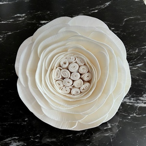 FLORES GRANDES DE MADERA SOLA, Flor de Rosa Inglesa Hecha a Mano, Sostenible, 15-16 CM, Diseño Mixto - Product Image 3