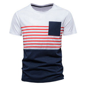 T-shirt décontracté pour homme à manches courtes, col rond, tricoté, coupe classique, design uni, coton/fibre de bambou, respirant, séchage rapide - Product Image 2