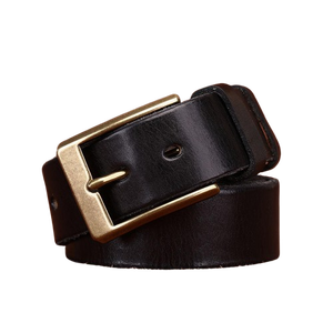 Ceinture en cuir noir personnalisée en gros, ceinture en cuir véritable, ceinture habillée pour homme, fabricant de ceintures en cuir, fournisseur de ceintures en cuir en gros - Product Image 1
