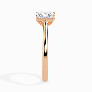 Anillo de Compromiso con Diamante Cultivado en Laboratorio, Corte Princesa, Oro de 14K, Anillo de Novia para Mujer - Product Image 2