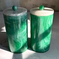 Marmerlook fruitpatroon hars moderne luxe dubbelwandige handgemaakte aanpasbare wijnkoeler ijs emmer binnen buiten feesten