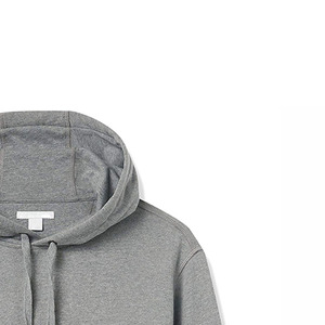 TRACK SPORTS <b>Men's</b> Oversized <b>Grey</b> <b>Zip</b>-Up <b>Hoodie</b> with Kangaroo Pocket Drawstring Casual French Terry Cotton Eco-Friendly - Product Image 2