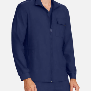 เสื้อสครับคุณภาพสูงสำหรับโรงพยาบาล ผ้าฝ้ายทอ 100% สำหรับพยาบาล แบบ unisex พร้อมระบบตรวจจับเข็ม เสื้อสครับทางการแพทย์ - Product Image 6