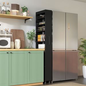 7-Tier Multi-Functional Pull-Out <b>Storage</b> Single Sided Open <b>Shelf</b> for <b>Kitchen</b> Living Room Narrow Spaces for Multi-Purpose Use - Product Image 3