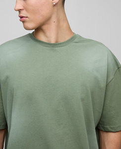 T-shirt Homme 2026 Grande Taille Épaules Tombantes 100% Coton Délavé Effet Soleil Logo Brodé Personnalisé Grammage Lourd Coupe Oversize Hip Hop - Product Image 2