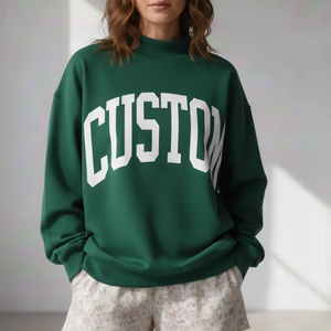 Sudadera Holgada de Cuello Alto para Mujer de Alta Calidad, Ropa de Otoño e Invierno de Primera Calidad, Secado Rápido, Antiarrugas - Product Image 1