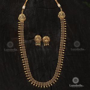 Nakshi Golden Bead Haram Fashion Jewelry Set - Product Image 2