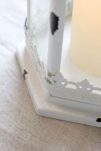 Wholesale <b>Weddings</b> Favors White Patina Metal <b>Candle</b> Holder Lantern for Tabletop Decorations - Product Image 5