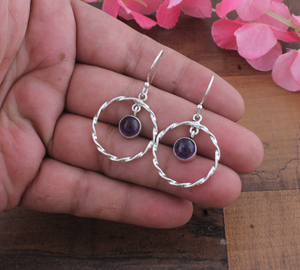 925 <b>Sterling</b> <b>Silver</b> Gold Plated Blue Lace Agate Water Drop Vintage Earrings | Wholesale Handcrafted Earrings - Product Image 2