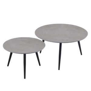 <span class=keywords><strong>Table</strong></span> <span class=keywords><strong>basse</strong></span> ronde extensible en <span class=keywords><strong>céramique</strong></span> moderne pour le salon - Product Image 6
