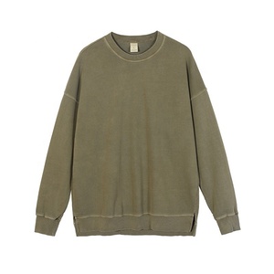 Homme เสื้อสเวตเตอร์ผ้าฝ้ายนุ่มสีพาสเทล,เสื้อสวมหัวตัวหนา340Gsm ทรงหินวินเทจรุ่นเฮฟวี่เวทสำหรับผู้ชาย - Product Image 2