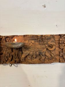 Vintage Teak Wood <b>Panel</b> Midcentury Modern Fine Embossed Carving Home Office Wall Hanging Outdoor Living Room Dining Furniture - Product Image 6