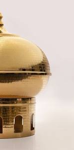 Round Hammered Gold Chafing Dish Luxury Brass <b>Buffet</b> <b>Food</b> <b>Warmer</b> With Dome Lid & Arched Base For Hotel Catering Ramadan Supplies - Product Image 4