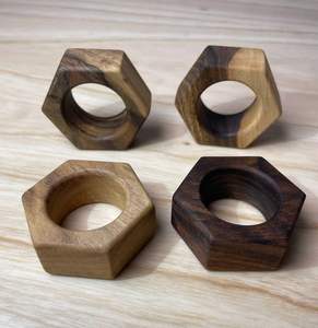 Porte-serviettes en bois et tissu pour hôtels de luxe, restaurants et tables de mariage, au meilleur prix - Product Image 2