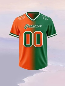 เสื้อฟุตบอลอเมริกันแบบซับลิเมชั่นคุณภาพสูงพร้อมโลโก้สั่งทำพิเศษสำหรับผู้ชาย/เยาวชน OEM เสื้อฟุตบอลฤดูร้อน - Product Image 1