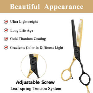 Tijeras de Barbero Modernas y Dinámicas de Acero Inoxidable con Punta Afilada, Marca de Calidad para Uso en Salón, Corte Profesional ANAAIF - Product Image 3