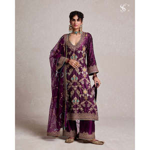 Ensemble de costume brodé pour femmes, vêtements de soirée, avec codage de travail séquentiel - Product Image 1