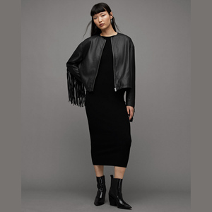 Chaqueta de Cuero Genuino para Mujer, Corta, con Cierre, Reversible, Impermeable, con Forro de Seda Térmico, Invierno 2026 - Product Image 3