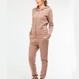 Sweat-shirt personnalisé de haute qualité, ensemble de survêtement pour femmes, ensemble 2 pièces, pantalon de jogging à fermeture éclair, molleton de coton respirant, survêtement - Product Image 1