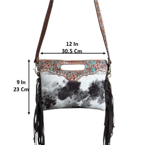 2025 dernière mode femmes sacs personnalisés usinés à la main en cuir de vachette sacs à main manipulés fermeture éclair bandoulière épaule frange sacs - Product Image 2