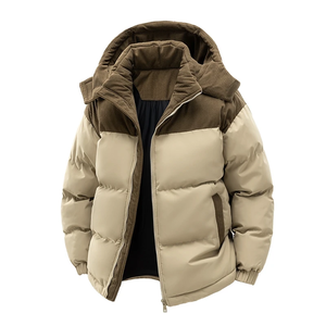Chaqueta Acolchada con Capucha de Poliéster con Logotipo Personalizado, Chaqueta de Invierno Impermeable y Cortavientos para Hombre, Proveedor Directo de Fábrica con MOQ Bajo - Product Image 1