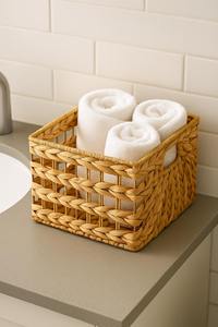 ตะกร้าเก็บของสานมือจากผักตบชวา ตะกร้าเก็บของทำมือ ขายส่ง เป็นมิตรกับสิ่งแวดล้อม ผลิตในเวียดนาม - Product Image 4