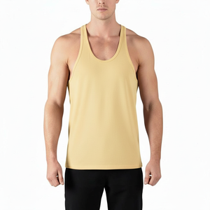 OEM Men Cotton Muscle <b>Stringer</b> Tank Top Casual Plus Size Breathable Knitted Sleeveless Quick Dry Customizable Workout <b>Vest</b> - Product Image 3