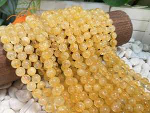 ลูกปัดพลอยซิทรินธรรมชาติทรงกลมเรียบ ขนาด 4 มม. 6 มม. 8 มม. 10 มม. คริสตัลหลวมสำหรับทำเครื่องประดับ สร้อยข้อมือ DIY - Product Image 5
