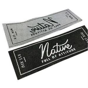 Nouvelles Étiquettes Tissées Personnalisées Haut de Gamme pour Vêtements, Étiquettes de Col Haute Densité avec Logo de Marque, Respirantes, OEM, Prix Abordable 2026 - Product Image 3