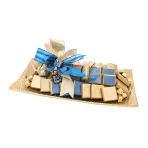 Plateau à chocolat en métal de style antique en forme de montre de poche |   Plateau de service rond décoratif pour mariage et cadeau, présentation alimentaire de luxe - Product Image 4