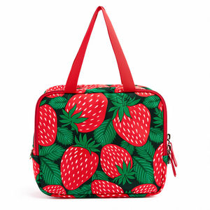 กระเป๋าเก็บความเย็นแฟชั่นลายสตรอว์เบอร์รี่ ดีไซน์เก๋ ผลิตจากโพลีเอสเตอร์ทนทาน - Product Image 2