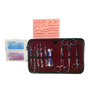 Kit de pratique de suture réutilisable pour étudiants en médecine, outil de suture pour l'anatomie et la biologie infirmière, kit de suture chirurgical pour médecins - Product Image 1