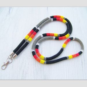 Handmade Beaded <b>Lanyard</b> Decorative Neck Strap for Keys ID Cards And Badges At Best Price - Product Image 6
