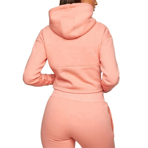 Nuevo Conjunto Deportivo de Otoño para Mujer, Transpirable, Ecológico, 100% Algodón Felpa, 2 Piezas, Pantalones Deportivos y Top Corto - Product Image 2