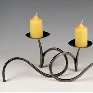 Support à bougies en métal exclusif pour la maison, porte-bougie décoratif, décoration de table, centre de table pour mariage - Product Image 4