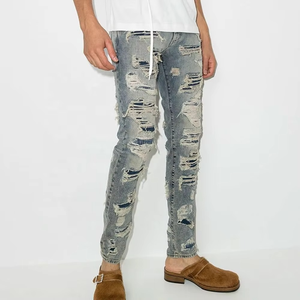 Custom Made Cargo <b>Work</b> Wear Man Pants Embroider or Printing Blue <b>Jeans</b> Cheap <b>Jeans</b> by OEM Pro Trend Sports Factory - Product Image 2