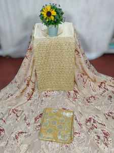 Robe en tissu de soie jacquard de qualité supérieure, luxueuse, style somalien Brasso Dirac, avec motifs abstraits et pierres émeraude, pour filles - Product Image 5