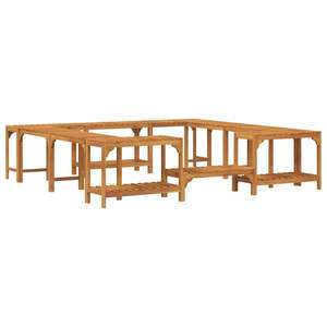 Mueble de Patio para Jacuzzi de Madera Maciza de Acacia, 90.55 x 90.55 Pulgadas, Color Marrón - Product Image 2