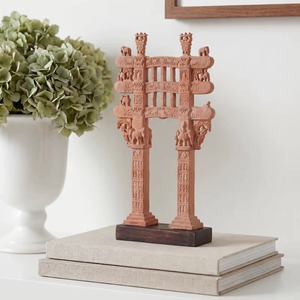 Sculpture de Porte Bouddhiste |   Décoration d'intérieur artisanale Sanchi Torana Heritage - Product Image 1
