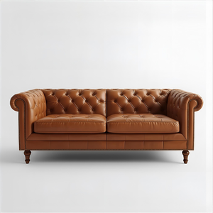 Sofá Cama de Cuero Genuino de Primera Calidad, Construcción Duradera, Diseño Atemporal para Sala de Estar, Dormitorio, Escuela, Parque, Espacios Comerciales - Product Image 3