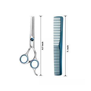 Tijeras Profesionales de Acero Inoxidable para Adelgazar el Cabello, para Diestros, Mango Largo, Punta Redonda y Afilada, 28 Dientes, Grado 6CR13, para Uso en Salón - Product Image 2