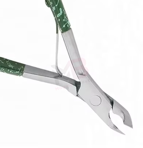 Customized Design Custom Logo Professional Hair <b>Extension</b> Plier Stainless Steel Green Handle Classic Design - Product Image 5